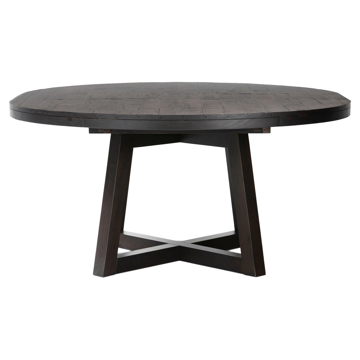 Eberwin Round Ext Dining Table - Dark Carbon