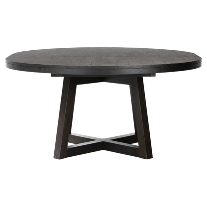 Eberwin Round Ext Dining Table - Dark Carbon