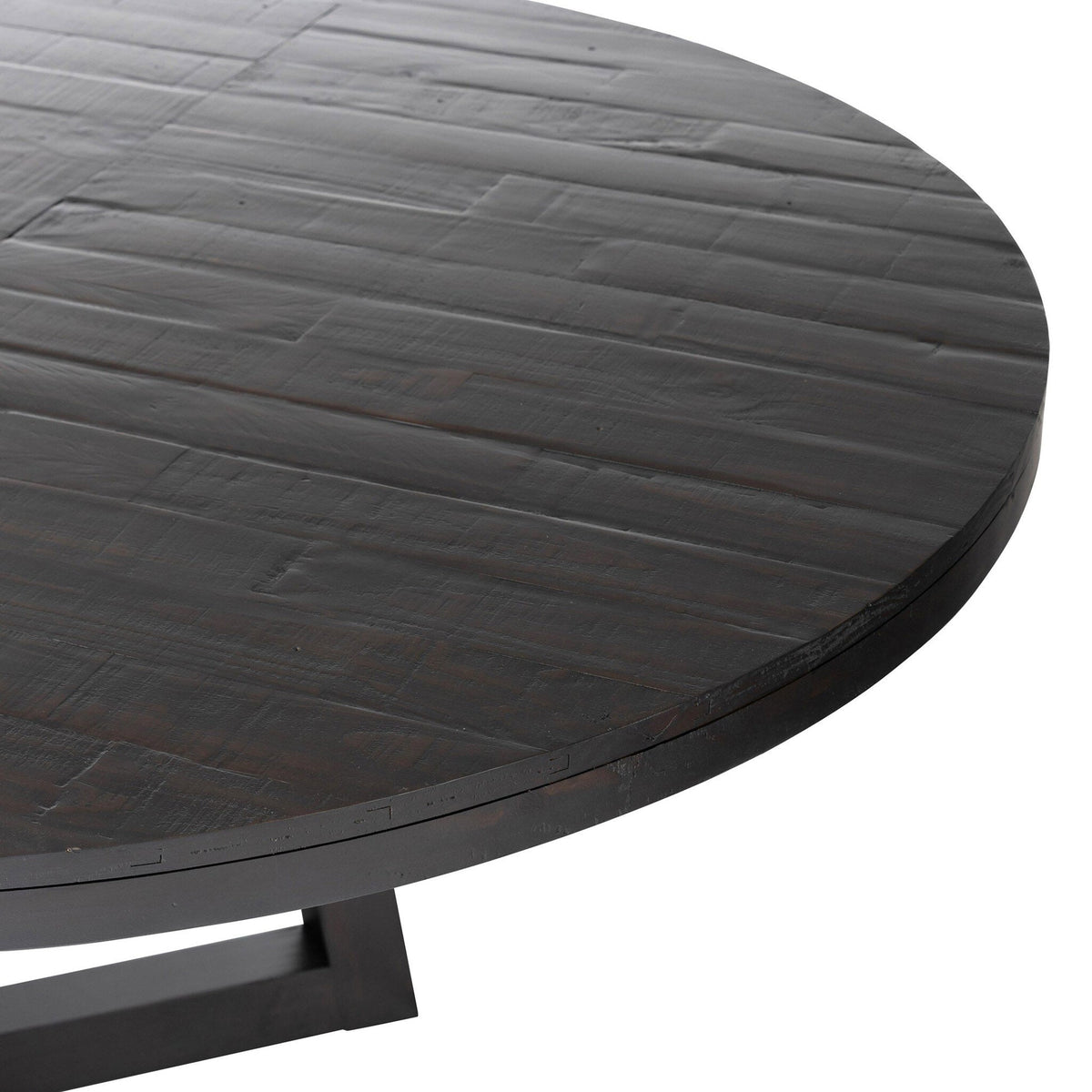 Eberwin Round Ext Dining Table - Dark Carbon