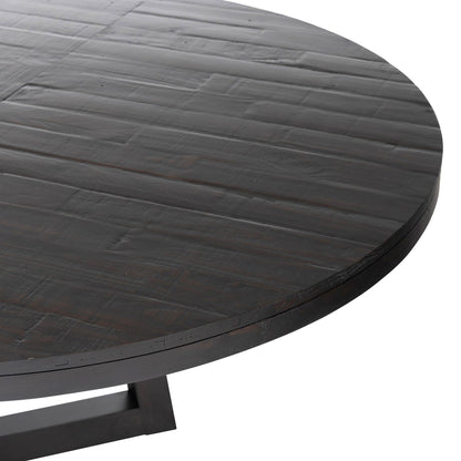 Eberwin Round Ext Dining Table - Dark Carbon