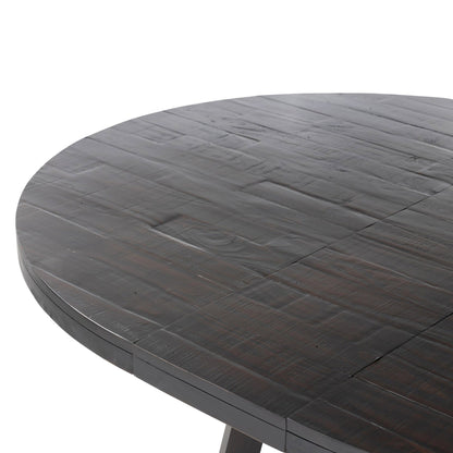 Eberwin Round Ext Dining Table - Dark Carbon