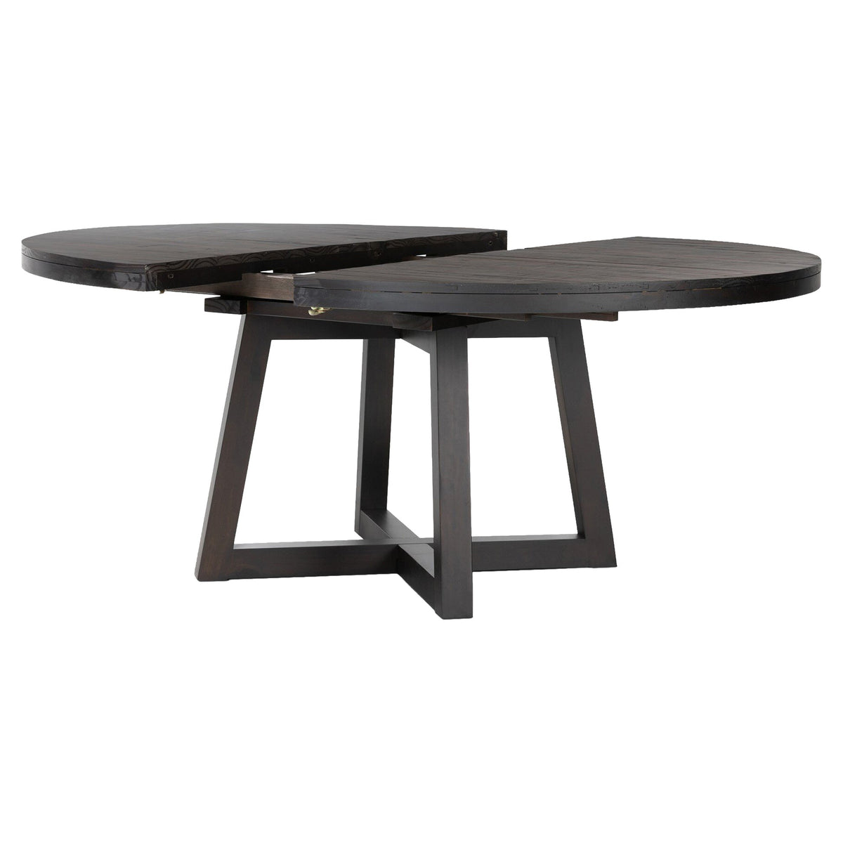 Eberwin Round Ext Dining Table - Dark Carbon