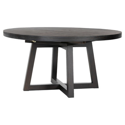Eberwin Round Ext Dining Table - Dark Carbon