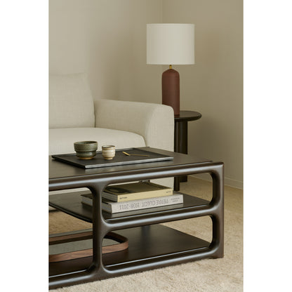 Eda Rectangular Coffee Table - Mahogany Rose Brown