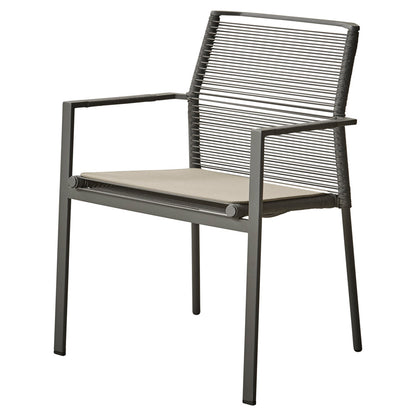 Edge Armchair -  Taupe Cushion, Anthracite Frame