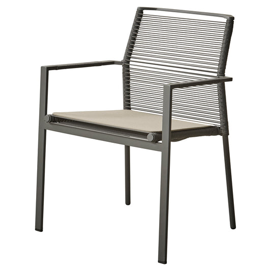 Edge Armchair -  Taupe Cushion, Anthracite Frame