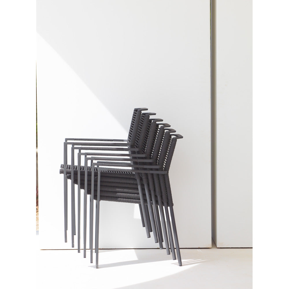 Edge Armchair -  Taupe Cushion, Anthracite Frame