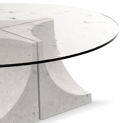 Edge Center Table 4 Legs - Cast Glass Top