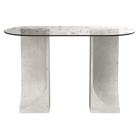 Edge Console Table - Cast Glass Top