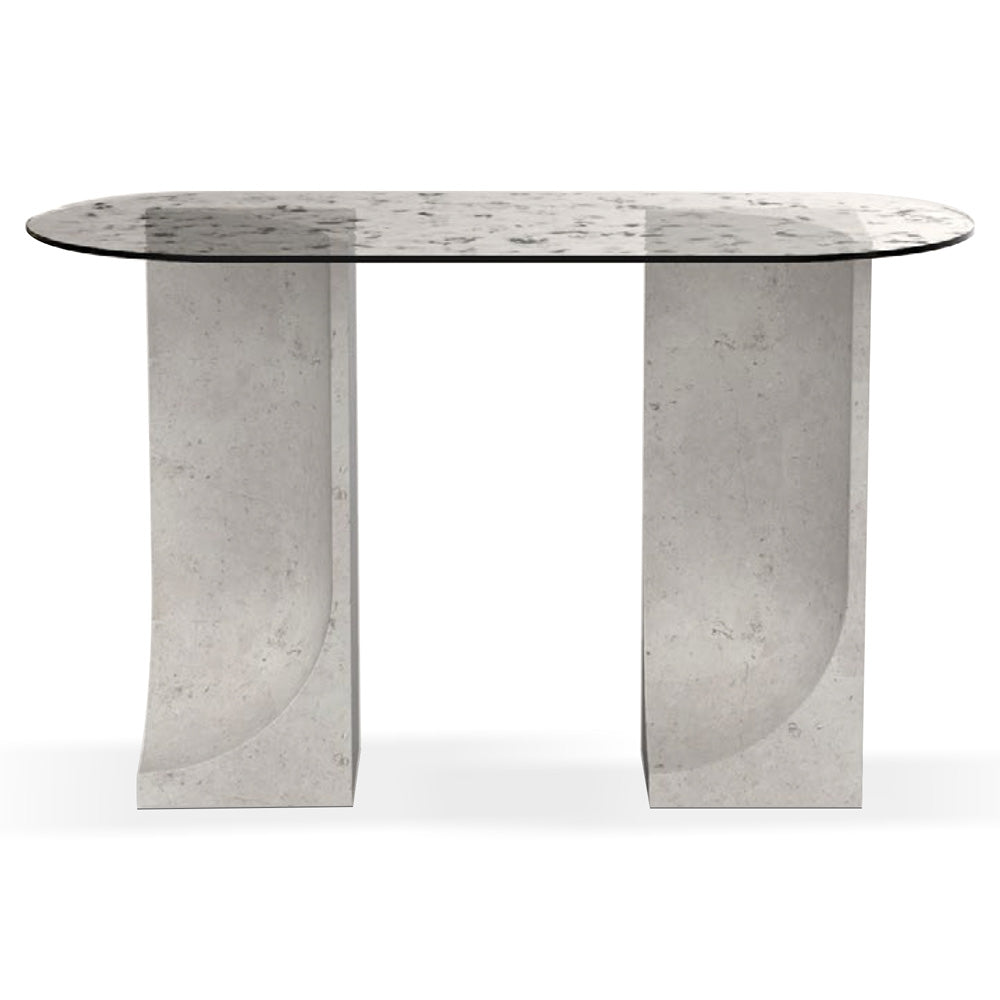 Edge Console Table - Cast Glass Top