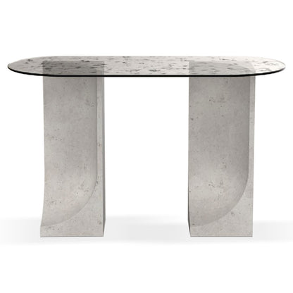 Edge Console Table - Cast Glass Top
