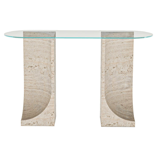 Edge Console Table - Glass Top