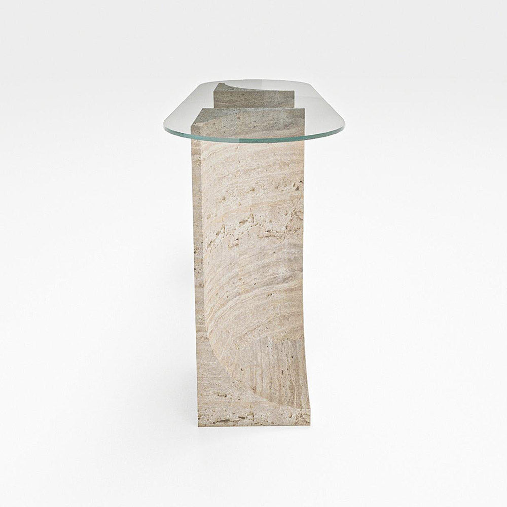 Edge Console Table - Glass Top
