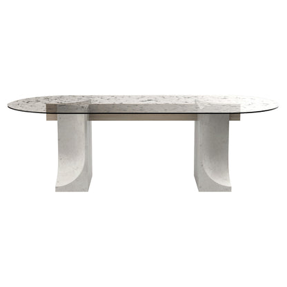 Edge Dining Table - Cast Glass Top