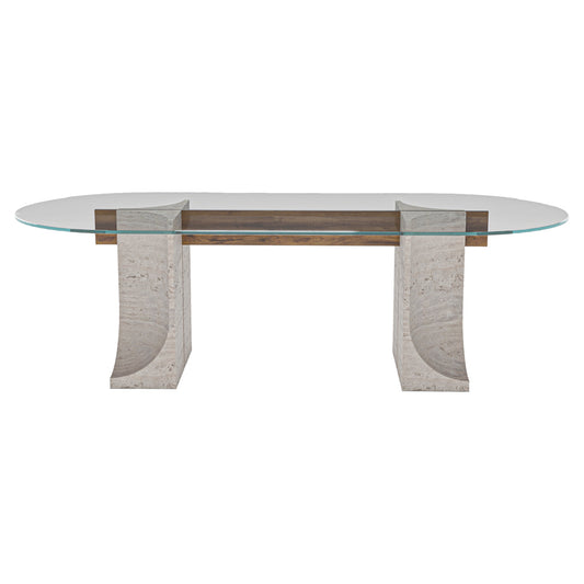 Edge Dining Table - Glass Top