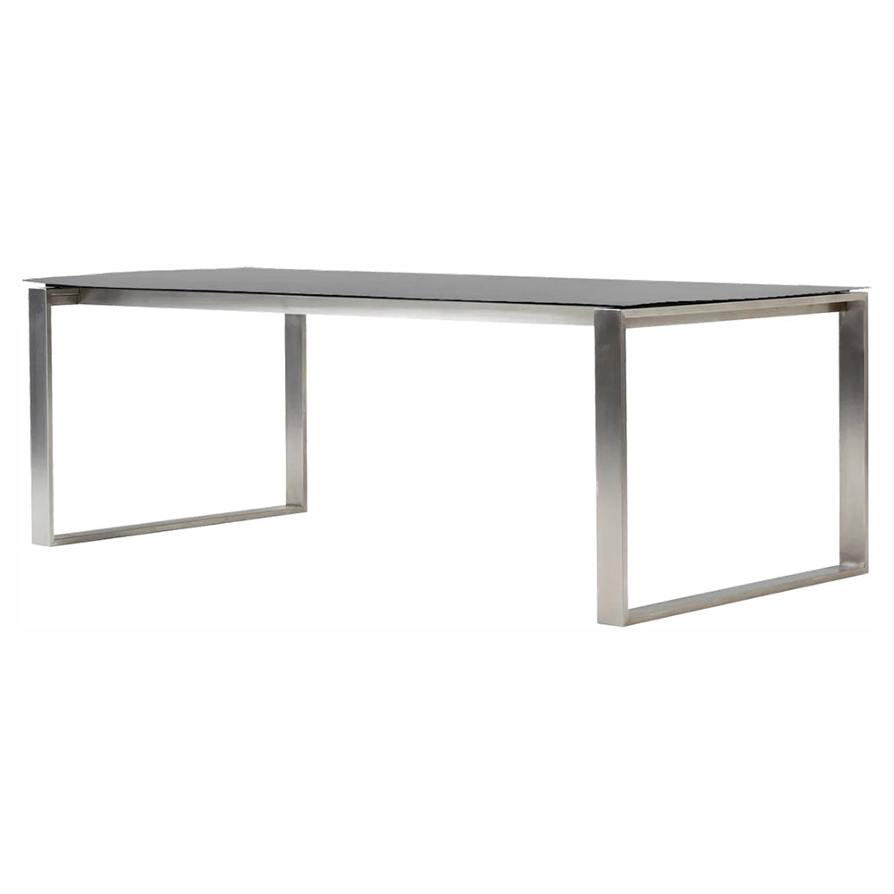 Edge Dining Table With Extensions - Basalt Ceramic Top, Steel Base