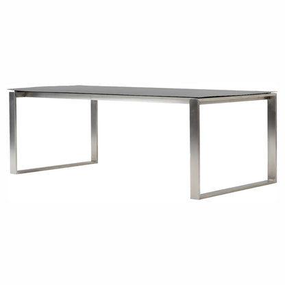 Edge Dining Table With Extensions - Basalt Ceramic Top, Steel Base