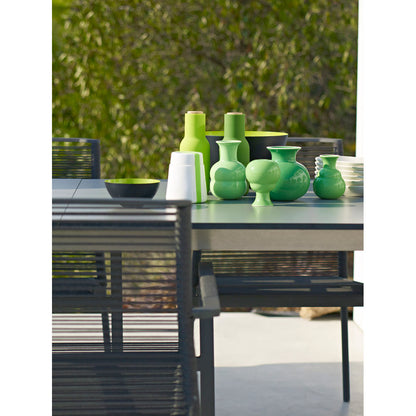 Edge Dining Table With Extensions - Basalt Ceramic Top, Steel Base