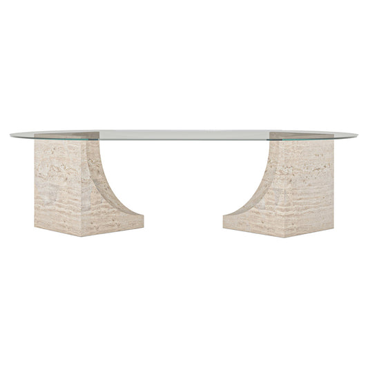 Edge Oval Center Table - Glass Top
