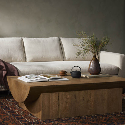 Elbert Coffee Table - Rustic Oak Veneer