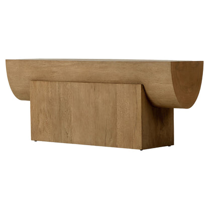 Elbert Console Table - Rustic Oak Veneer