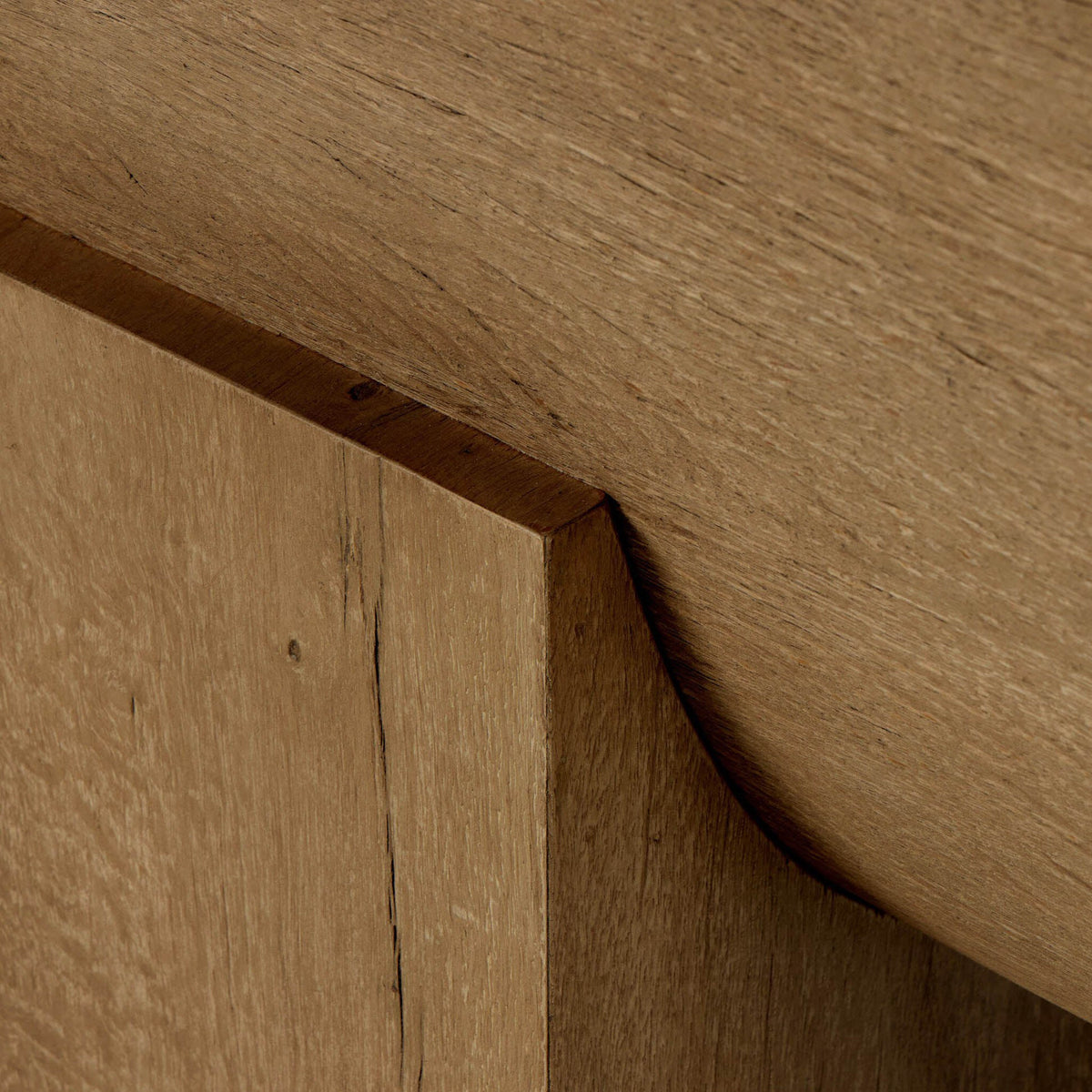 Elbert Console Table - Rustic Oak Veneer