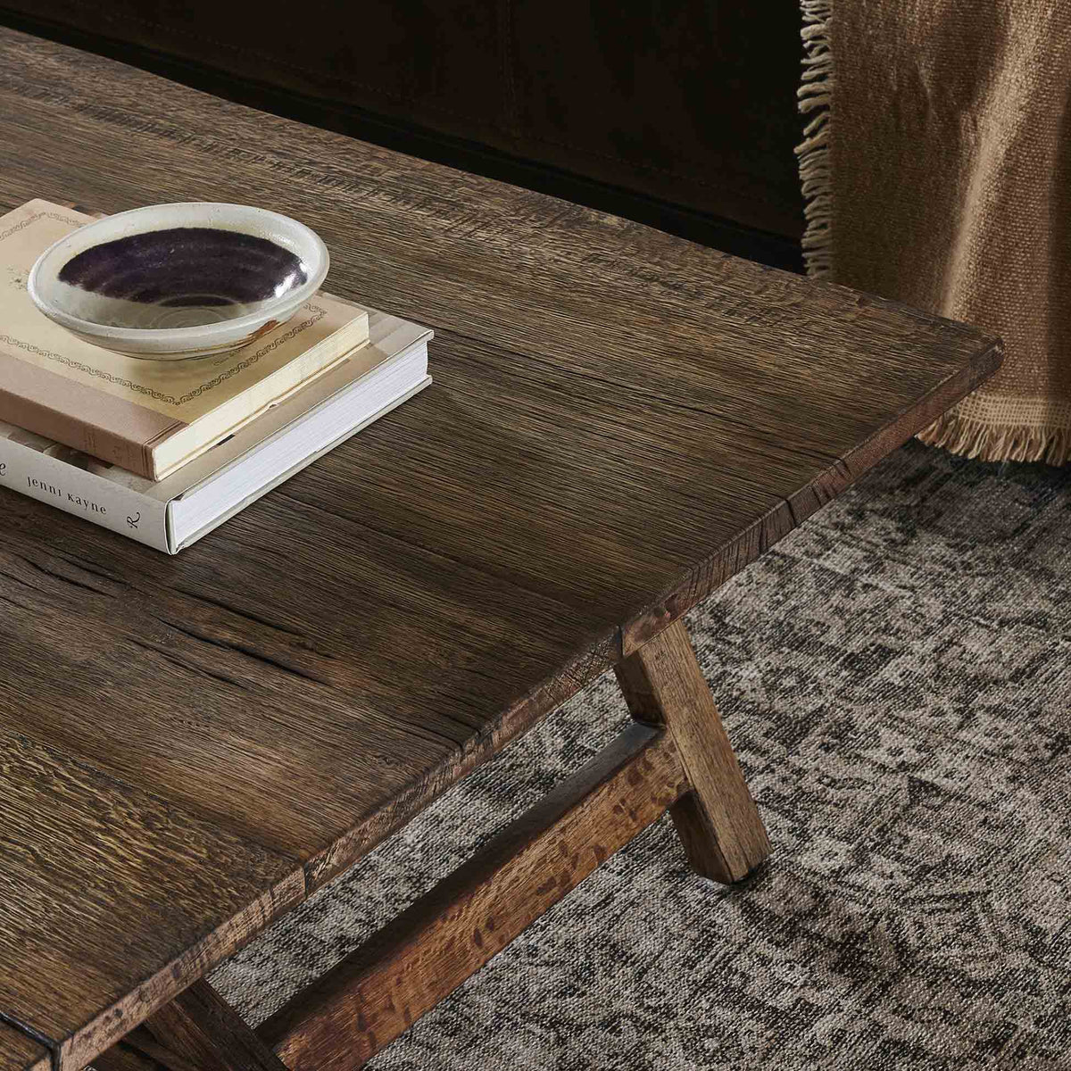 Elio Coffee Table Small - Burnt Bleached Oak