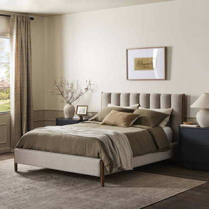 Emma Bed - Knoll Sand - King