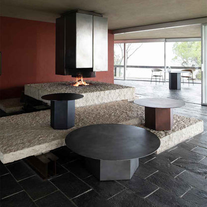 Epic Round Steel Coffee Table - Gray