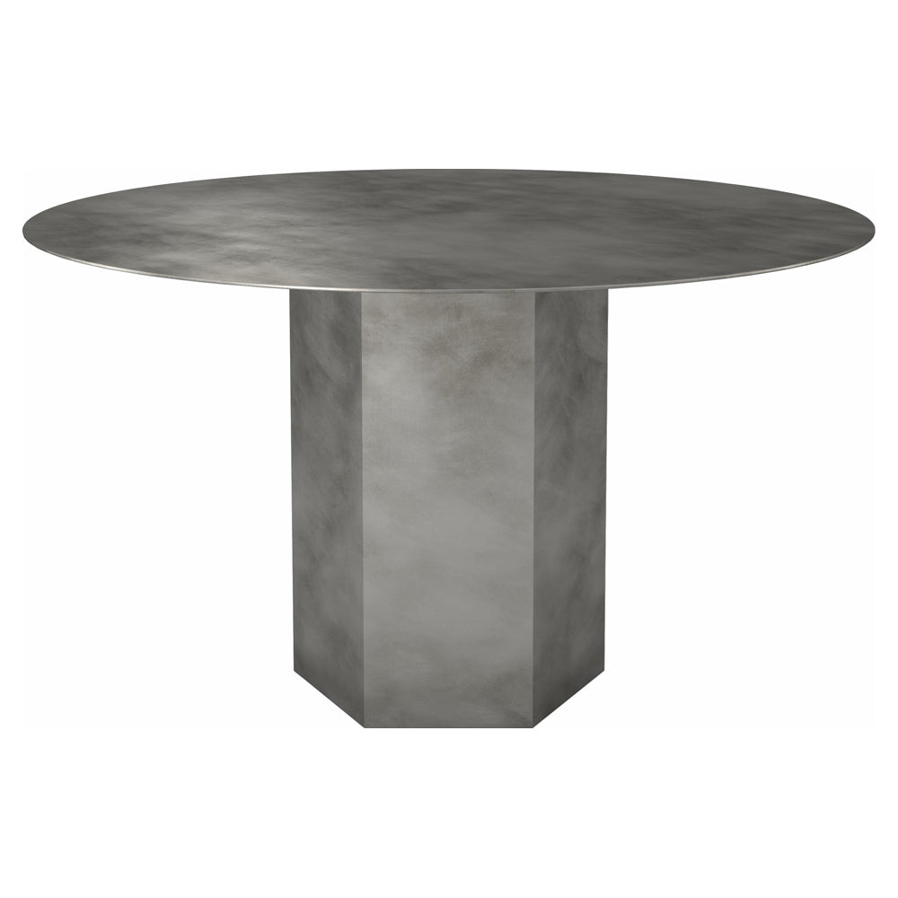 Epic Round Steel Dining Table - Gray