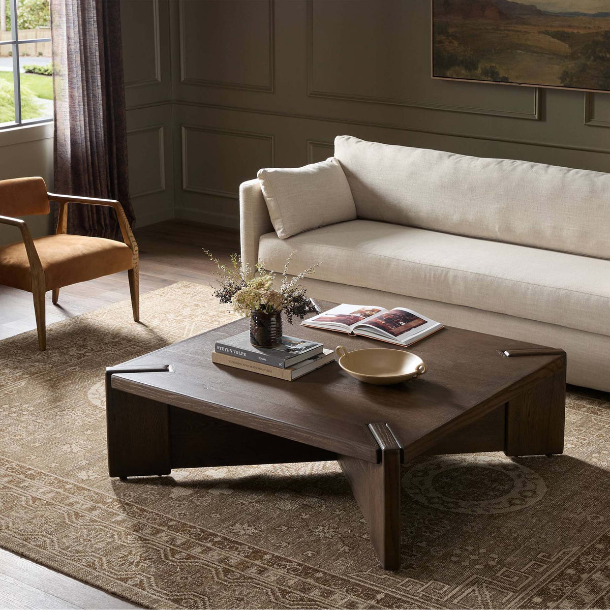 Ersa Coffee Table - Tobacco Oak