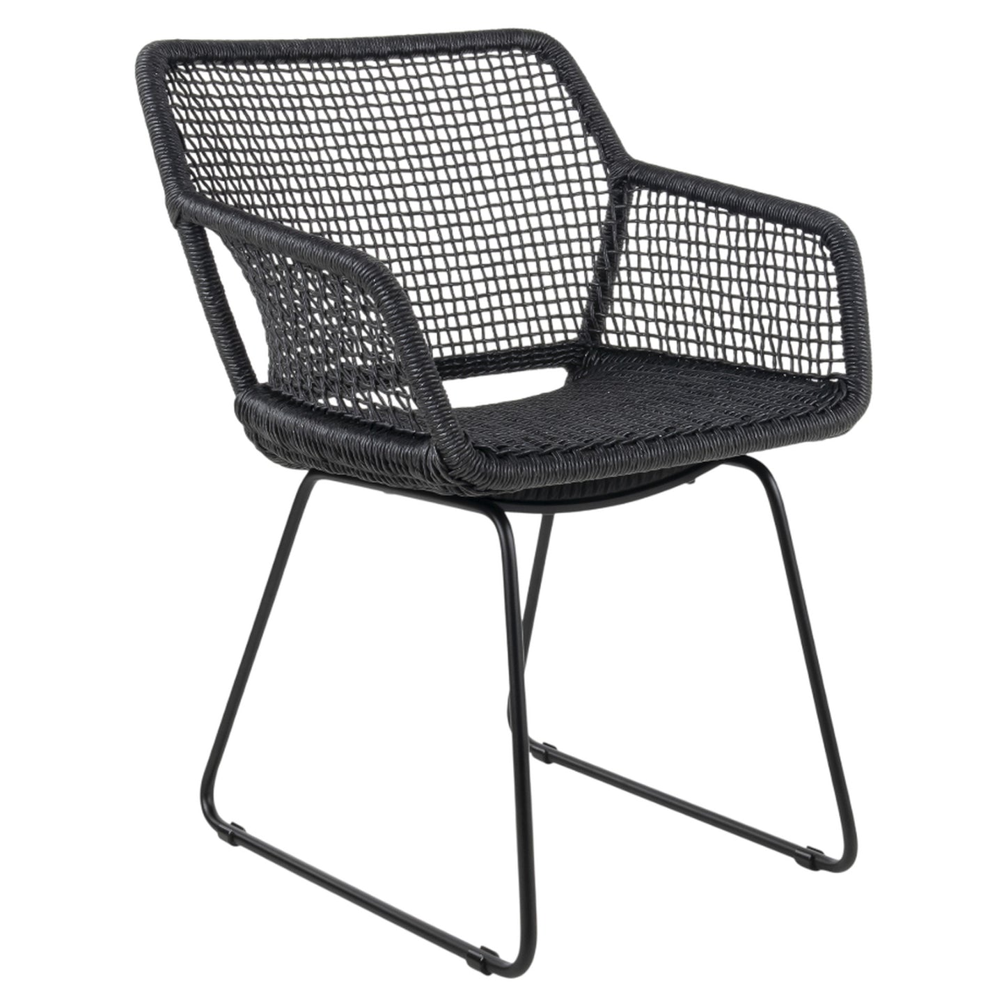 Esta Arm Chair - Black Wicker