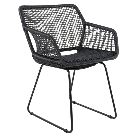 Esta Arm Chair - Black Wicker
