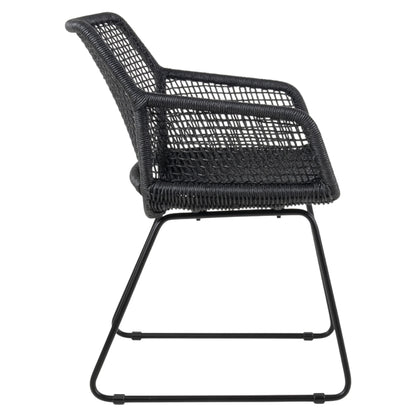 Esta Arm Chair - Black Wicker