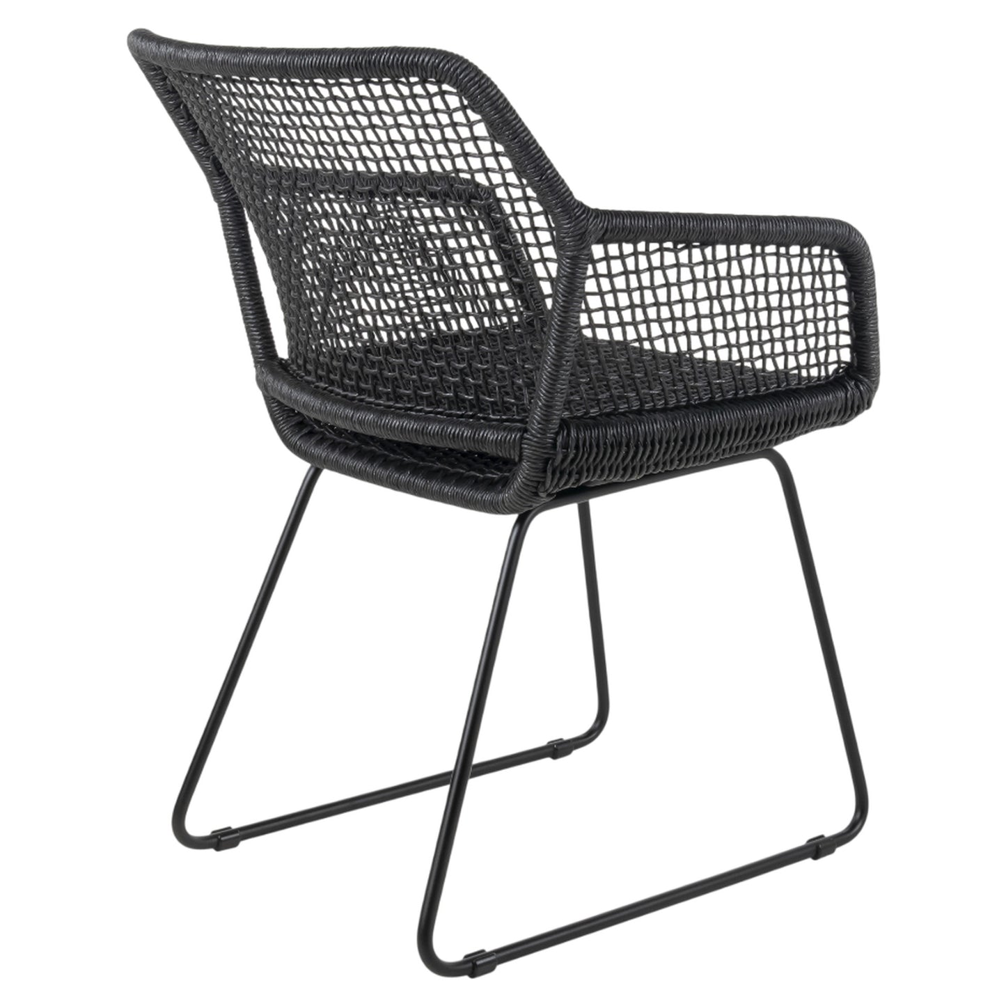 Esta Arm Chair - Black Wicker