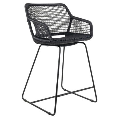Esta Bar Stool - Black Wicker