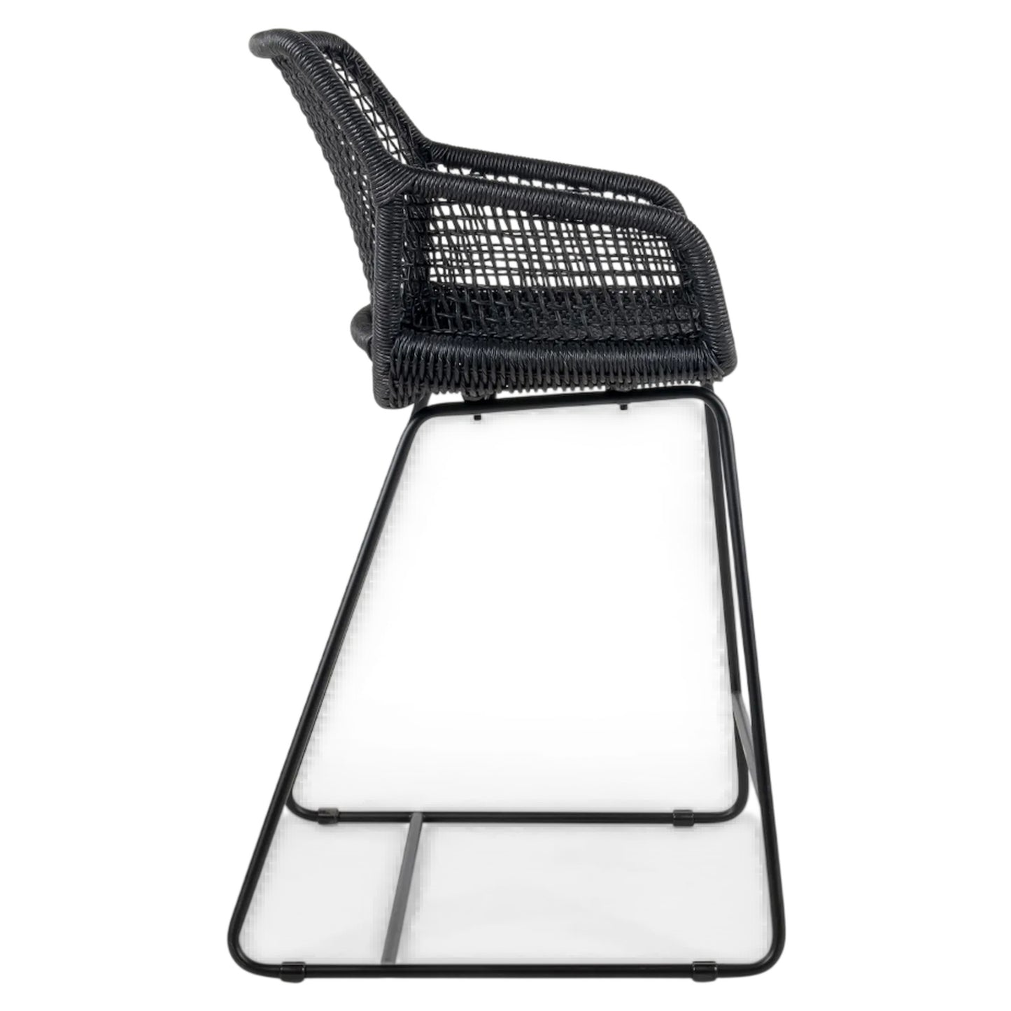 Esta Bar Stool - Black Wicker
