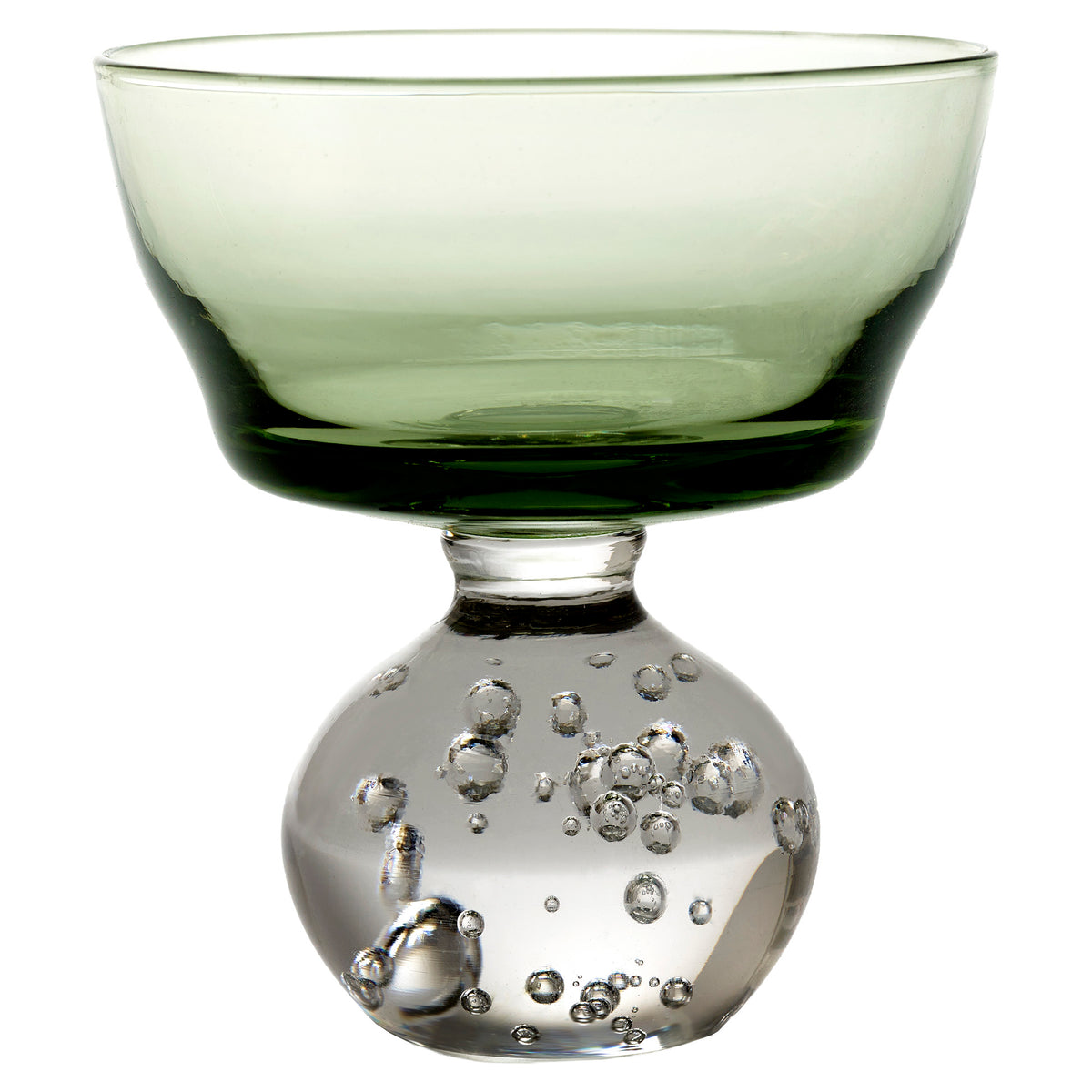 Eternal Snow Stem Glass Set of 6 - Green, Medium