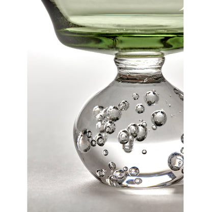 Eternal Snow Stem Glass Set of 6 - Green, Medium