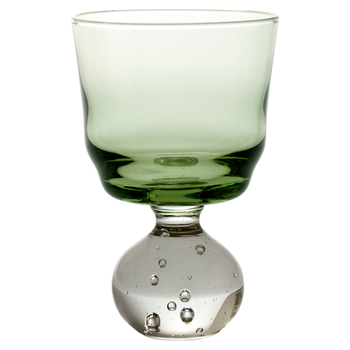 Eternal Snow Stem Glass Set of 6 - Green, Small