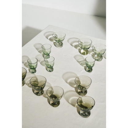 Eternal Snow Stem Glass Set of 6 - Smokey Gray, Medium