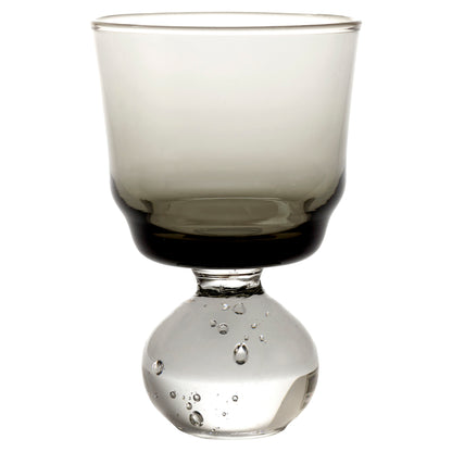 Eternal Snow Stem Glass Set of 6 - Smokey Gray, Small