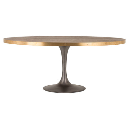 Evans Oval Dining Table - Reclaimed Burnt Oak