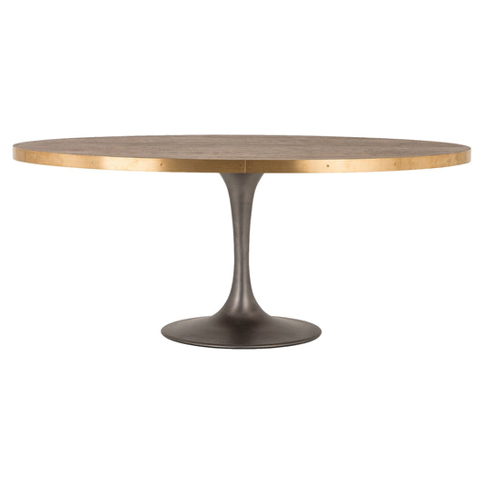 Evans Oval Dining Table - Reclaimed Burnt Oak
