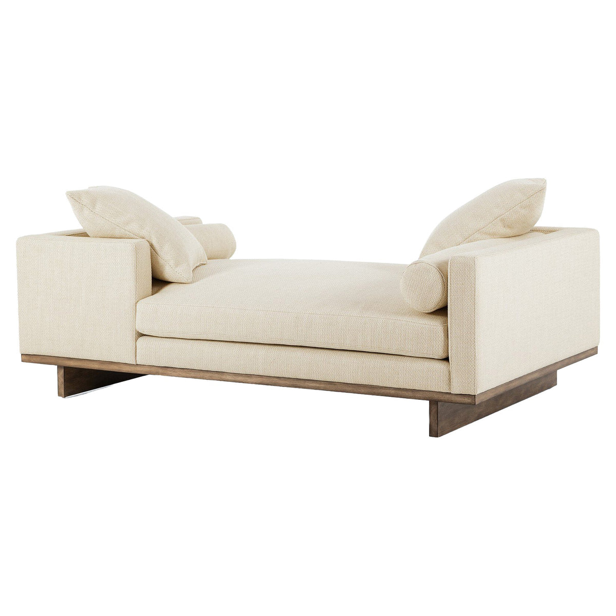 Everly Tete A Tete Chaise - Irving Taupe