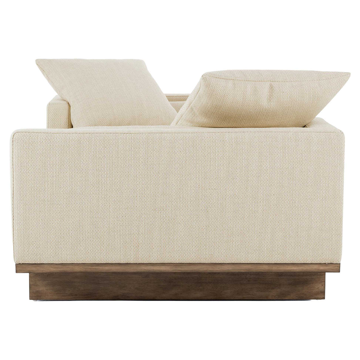 Everly Tete A Tete Chaise - Irving Taupe