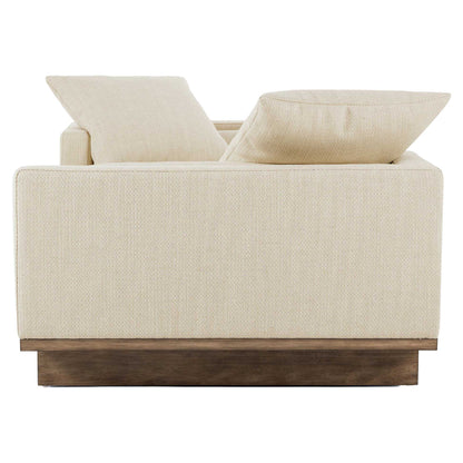 Everly Tete A Tete Chaise - Irving Taupe