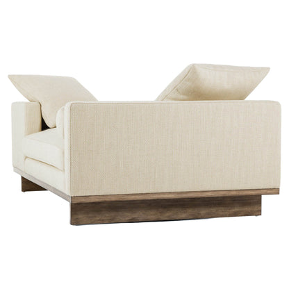 Everly Tete A Tete Chaise - Irving Taupe