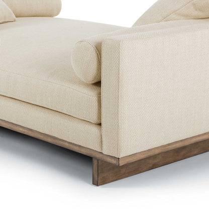 Everly Tete A Tete Chaise - Irving Taupe