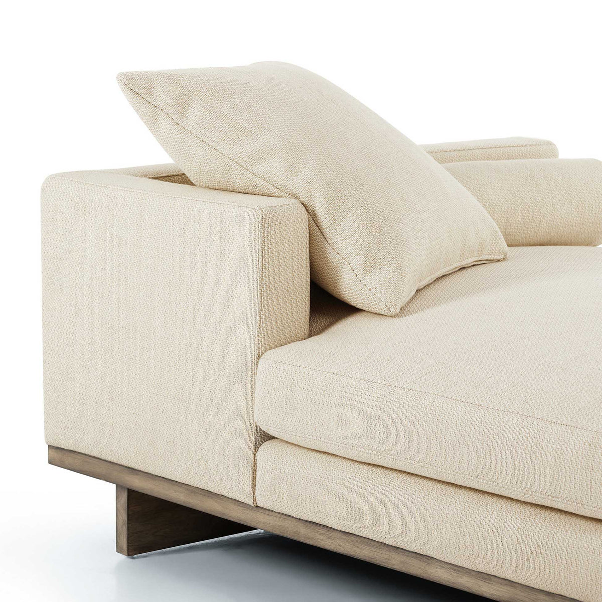 Everly Tete A Tete Chaise - Irving Taupe